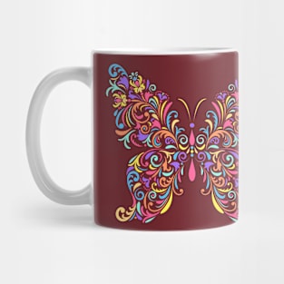 butterfly floral illustration Mug